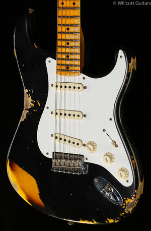 Fender Custom Shop LTD 1956 Stratocaster Heavy Relic Aged Black over 2 Color Sunburst