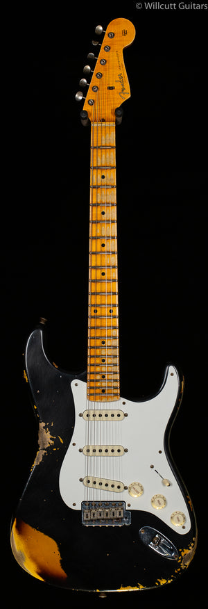 Fender Custom Shop LTD 1956 Stratocaster Heavy Relic Aged Black over 2 Color Sunburst