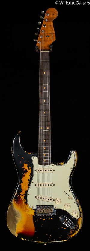 Fender Custom Shop LTD 60/63 Stratocaster Super Faded Aged Black over 3-Tone Sunburst