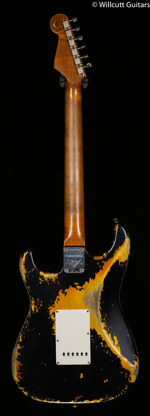 Fender Custom Shop LTD 60/63 Stratocaster Super Faded Aged Black over 3-Tone Sunburst