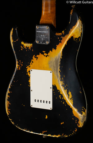 Fender Custom Shop LTD 60/63 Stratocaster Super Faded Aged Black over 3-Tone Sunburst