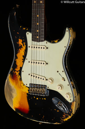 Fender Custom Shop LTD 60/63 Stratocaster Super Faded Aged Black over 3-Tone Sunburst