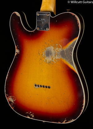 Fender Custom Shop 1960 Telecaster Custom Heavy Relic Aged Chocolate 3-Color Sunburst