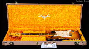 Fender Custom Shop 1959 Stratocaster Heavy Relic Rosewood Fingerboard Faded Aged Chocolate 3-Color Sunburst (023)