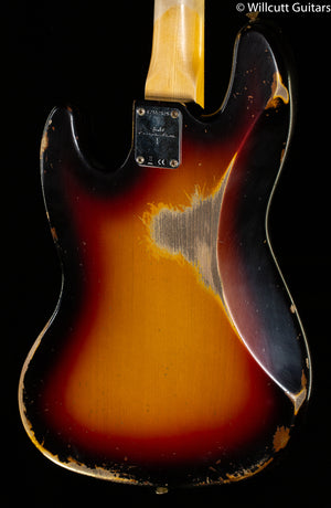 Fender Custom Shop 1961 Jazz Bass Heavy Relic Rosewood Fingerboard 3-Color Sunburst