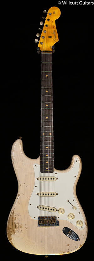Fender Custom Shop 1959 Stratocaster Heavy Relic Rosewood Fingerboard Aged White Blonde (691)