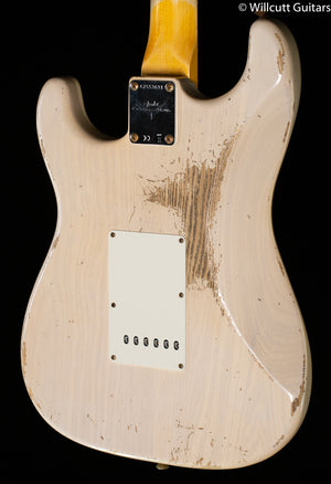 Fender Custom Shop 1959 Stratocaster Heavy Relic Rosewood Fingerboard Aged White Blonde (691)