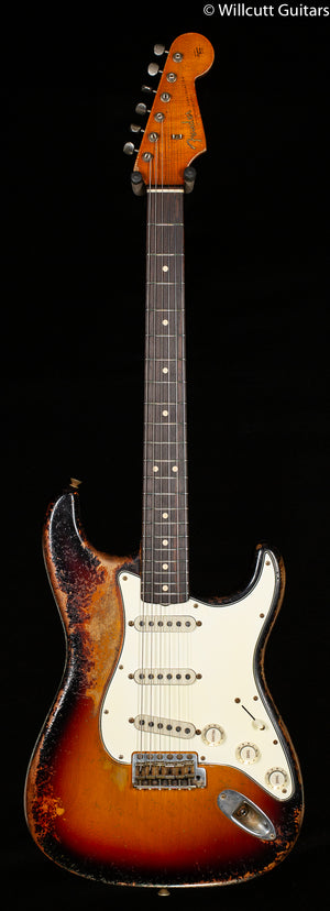 Fender Custom Shop Masterbuilt Dale Wilson 1963 Strat Heavy Relic 3-Tone Sunburst Brazilian