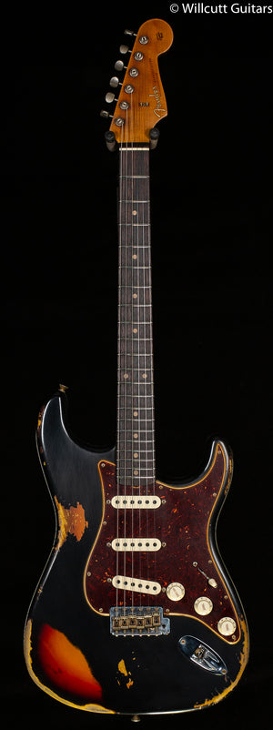 Fender Custom Shop LTD Roasted 1961 Stratocaster Super Heavy Relic Black/3-Tone Sunburst
