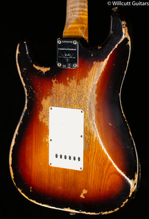 Fender Custom Shop Limited Edition Red Hot Strat Super Heavy Relic Faded Aged Chocolate 3-Color Sunburst (397)
