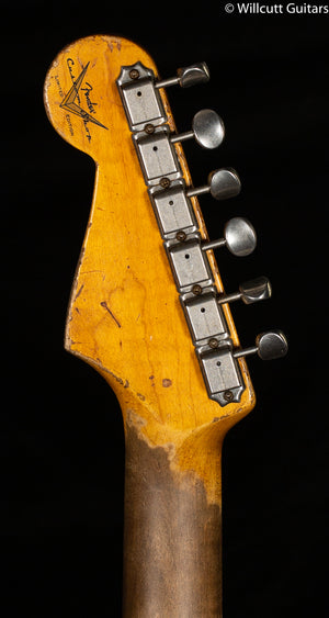 Fender Custom Shop Limited Edition Red Hot Strat Super Heavy Relic Faded Aged Chocolate 3-Color Sunburst (397)