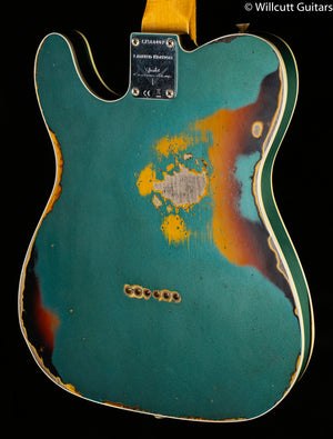 Fender Custom Shop LTD 1960 Telecaster Custom Heavy Relic Aged Sherwood Green/3-Tone Sunburst (407)