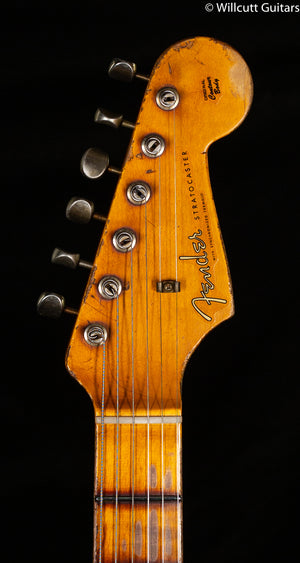 Fender Custom Shop Limited Edition Red Hot Strat Super Heavy Relic Faded Aged Chocolate 3-Color Sunburst (508)
