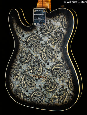 Fender Custom Shop LTD Dual P90 Telecaster Black Paisley Relic