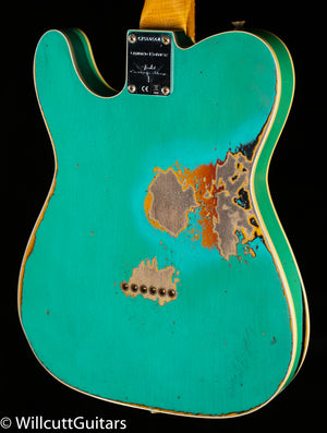 Fender Custom Shop Ltd  '60 Tele Custom Heavy Relic Aged Seafoam Green/3-color Sunburst