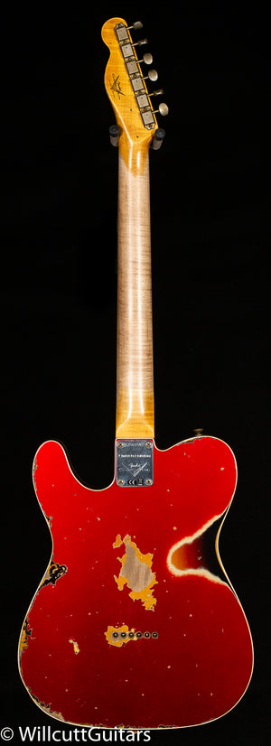 Fender Custom Shop LTD Edition 1960 Telecaster Heavy Relic Aged Candy Apple Red/3-Tone Sunburst (582)