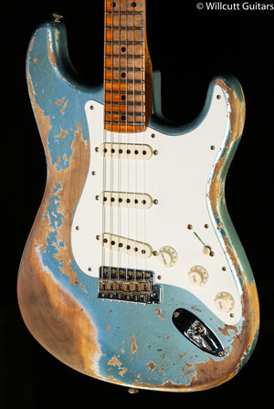 Fender Custom Shop Limited Edition Red Hot Strat Super Heavy Relic Maple Fingerboard Super Faded Aged Lake Placid Blue (989)