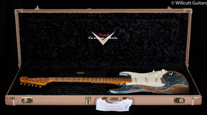 Fender Custom Shop Limited Edition Red Hot Strat Super Heavy Relic Maple Fingerboard Super Faded Aged Lake Placid Blue (989)