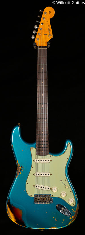 Fender Custom Shop 1961 Stratocaster Heavy Relic Aged Ocean Turquoise over 3-Color Sunburst (261)