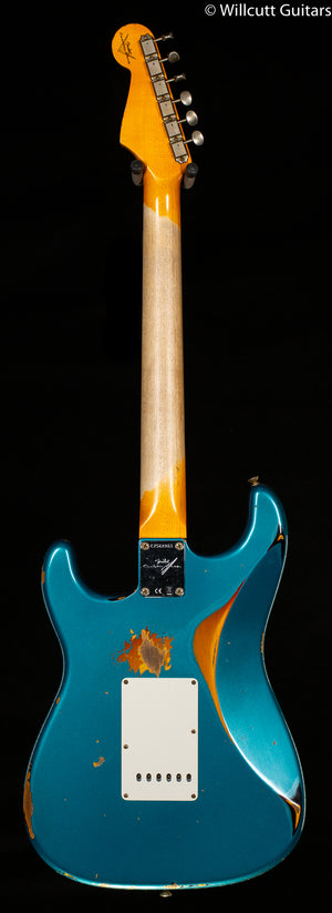 Fender Custom Shop 1961 Stratocaster Heavy Relic Aged Ocean Turquoise over 3-Color Sunburst (261)