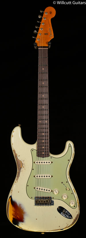 Fender Custom Shop 1961 Stratocaster Heavy Relic Aged Vintage White/3-Color Sunburst (273)
