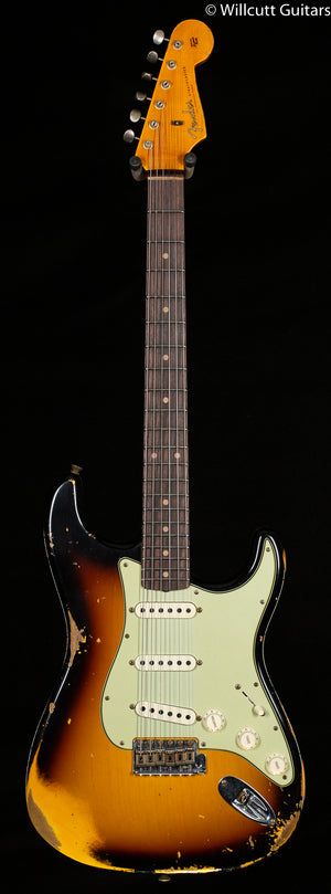 Fender Custom Shop 1961 Stratocaster Heavy Relic Super Faded Aged 3-Color Sunburst (322)