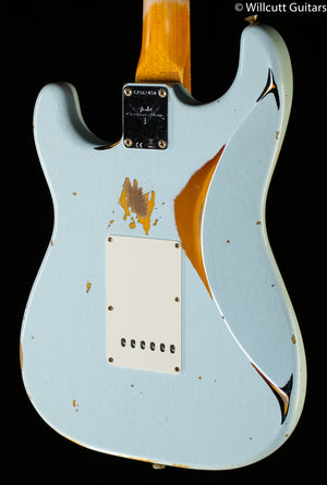 Fender Custom Shop 1961 Stratocaster Heavy Relic Super Faded Aged Sonic Blue/3-Color Sunburst (450)