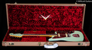Fender Custom Shop '66 Jaguar Deluxe Closet Classic Rosewood Fingerboard Aged Surf Green (454)