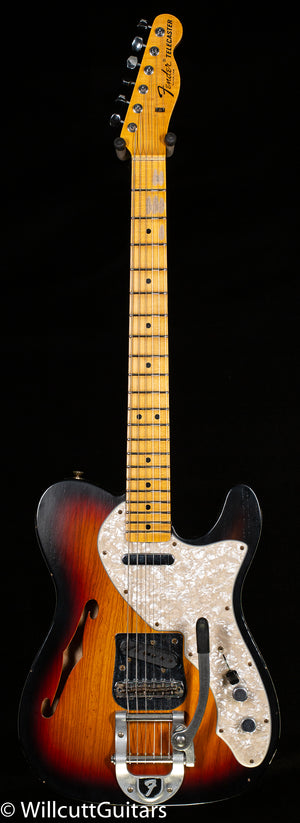 Fender Custom Shop 1968 Tele Thinline Journeyman Relic 3-Color Sunburst (555)