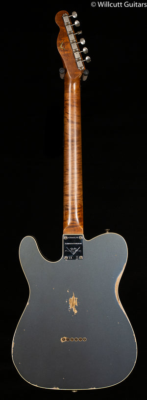 Fender Custom Shop Limited Edition HS Tele Custom Relic Aged Charcoal Frost Metallic (174)
