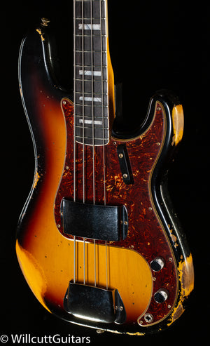 Fender Custom Shop 1959 Precision Bass Heavy Relic 3-Tone Sunburst (344)