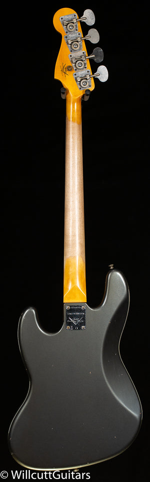 Fender Custom Shop LTD 1966 Jazz Bass Journeyman Relic Aged Charcoal Frost Metallic (726)
