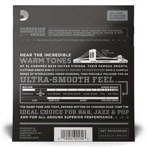 D'Addario ECB81 45-100 Light, Long Scale, XL Chromes