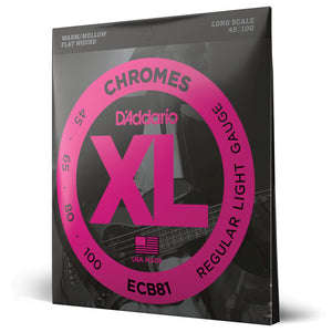 D'Addario ECB81 45-100 Light, Long Scale, XL Chromes