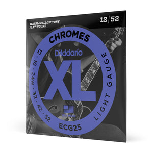 D'Addario ECG25 12-52 Light, XL Chromes