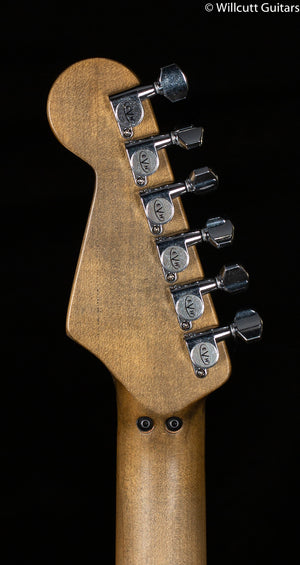 EVH Striped Series Frankenstein Frankie Maple Fingerboard Red with Black Stripes Relic (910)
