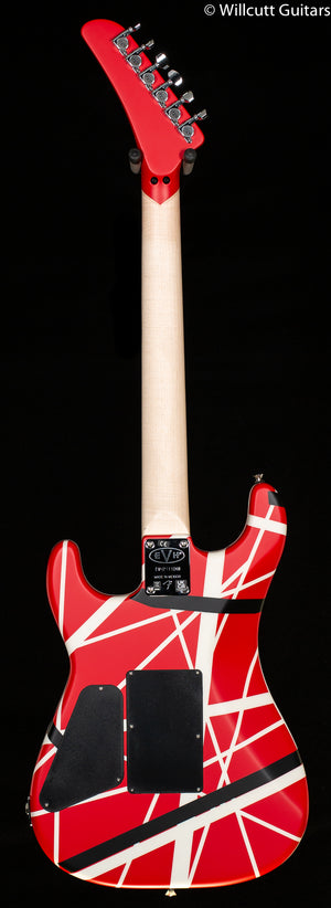EVH Striped Series 5150 Maple Fingerboard Red with Black and White Stripes (048)