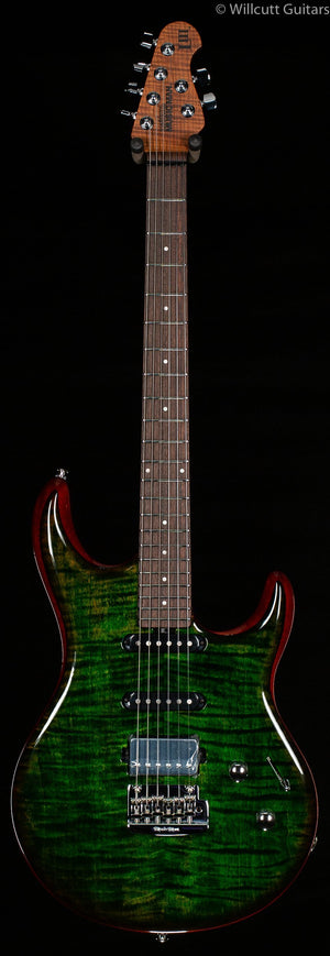 Ernie Ball Music Man Luke III HSS Flame Maple Top Lucious Luke Green