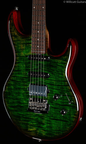 Ernie Ball Music Man Luke III HSS Flame Maple Top Lucious Luke Green
