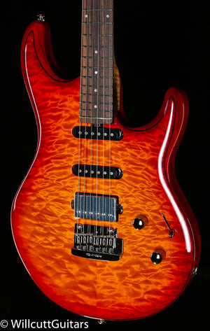 Ernie Ball Music Man Luke III HSS Maple Top Cherry Burst Quilt