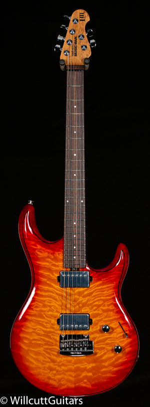 Ernie Ball Music Man Luke III HH Maple Top Cherry Burst Quilt
