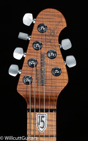 Ernie Ball Music Man JP15 Piezo Tiger Eye Flame Top (417)