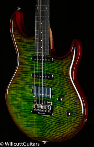 Ernie Ball Music Man Luke III HSS Maple Top Lucious Luke Green