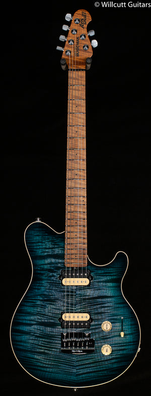 Ernie Ball Music Man Axis Super Sport Trem Yucatan Blue Flame