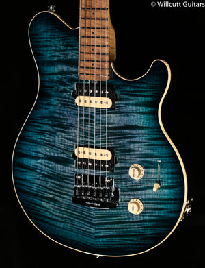 Ernie Ball Music Man Axis Super Sport Trem Yucatan Blue Flame