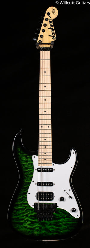 Jackson X Series Signature Adrian Smith SDXQM Maple Fingerboard Transparent Green (237)