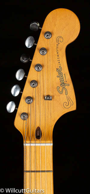 Squier 40th Anniversary Jazzmaster, Vintage Edition, Maple Fingerboard, Gold Anodized Pickguard, Satin Desert Sand (513)