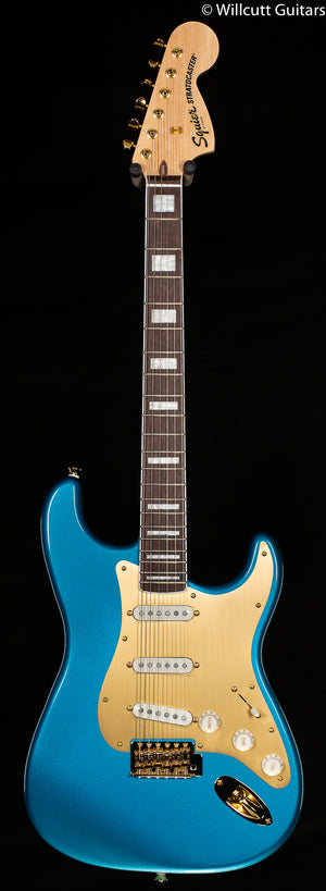 Squier 40th Anniversary Stratocaster Gold Edition Laurel Fingerboard Gold Anodized Pickguard Lake Placid Blue (685)