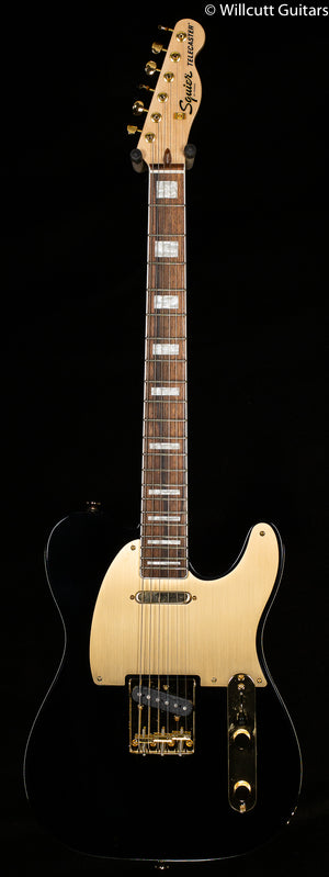 Squier 40th Anniversary Telecaster, Gold Edition, Laurel Fingerboard, Gold Anodized Pickguard, Black (065)