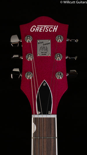 Gretsch G6120T-HR Brian Setzer Signature Hot Rod Hollow Body with Bigsby Magenta Sparkle Rosewood Fingerboard